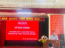 Tin Khai giảng Lớp Trung cấp lý luận chính trị K110, hệ không tập trung,  khóa học 2025 - 2026 