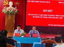 Tin Sơ kết Lớp Cao cấp lý luận chính trị K75B.21 Tỉnh ủy Kon Tum,  hệ không tập trung, khóa học 2024 – 2026 	
