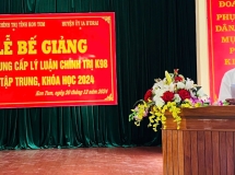 Tin Bế giảng Lớp Trung cấp lý luận chính trị K98, hệ tập trung năm học 2024